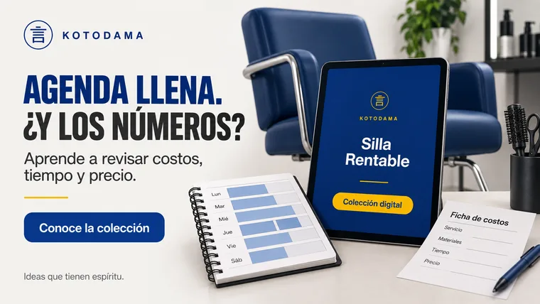 Agenda y herramientas de gestión para un negocio de belleza.