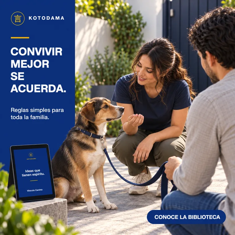 Escena cotidiana de convivencia entre una persona y su perro.