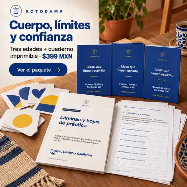 Mockup de las tres ediciones de Cuerpo, Límites y Confianza 360 y su cuaderno común.