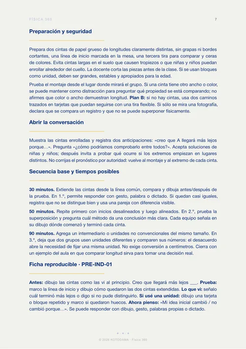 Preparación y seguridad · Infantil