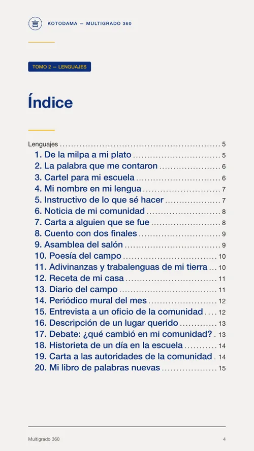 Una secuencia con niveles