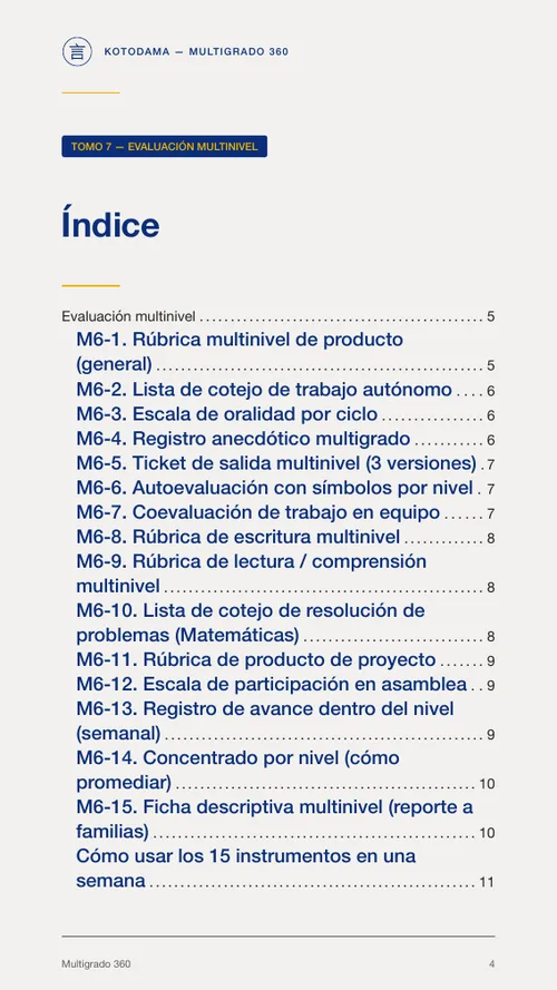 Evaluar con techo por nivel
