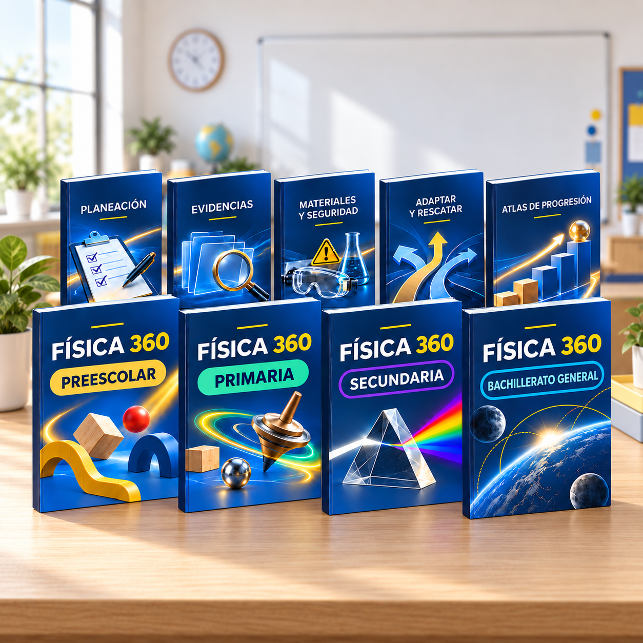 Paquete digital Física 360 Sistema completo en un aula.