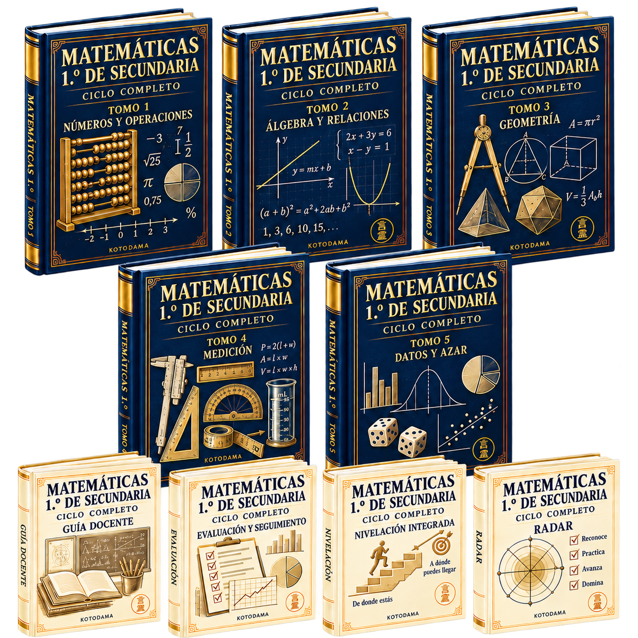 Mockup del paquete Matemáticas 1.º de secundaria